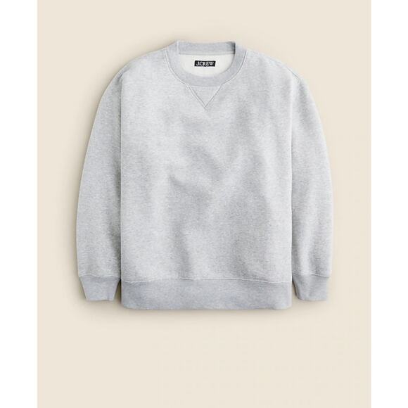 J Crew Heritage Fleece Oversized Crewneck Sweatshirt US Women's S New - Picture 1 of 7